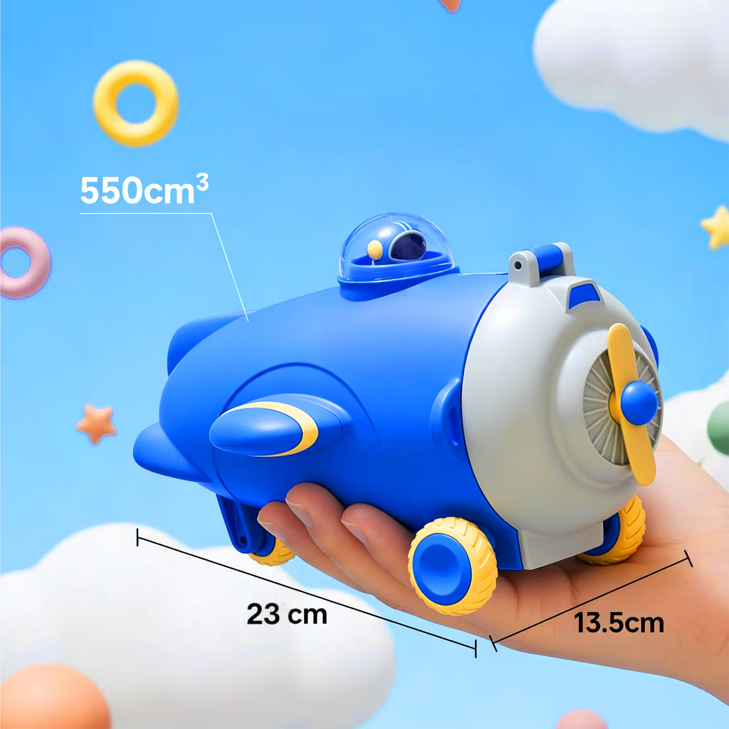 Termo Botella Infantil Airship - Diseño de Avión con Ruedas y Hélice 550ml