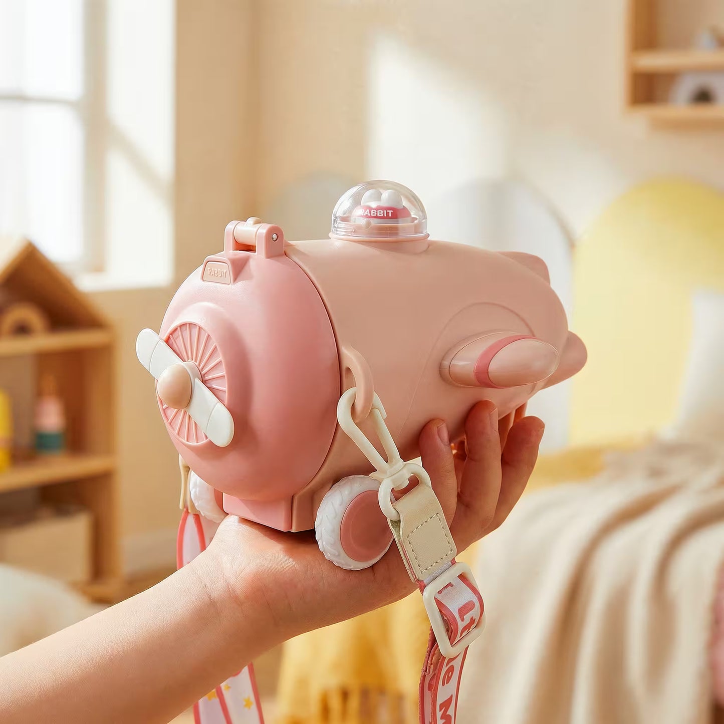 Termo Botella Infantil Airship - Diseño de Avión con Ruedas y Hélice 550ml