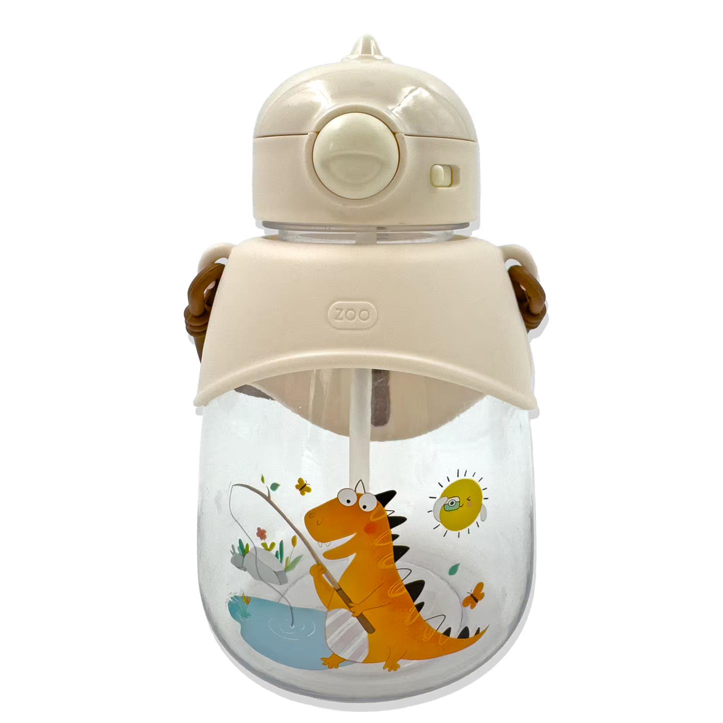 Termo Dinosaurio 1.000 ml con Seguro de Tapa - Diseño Infantil Antiderrames