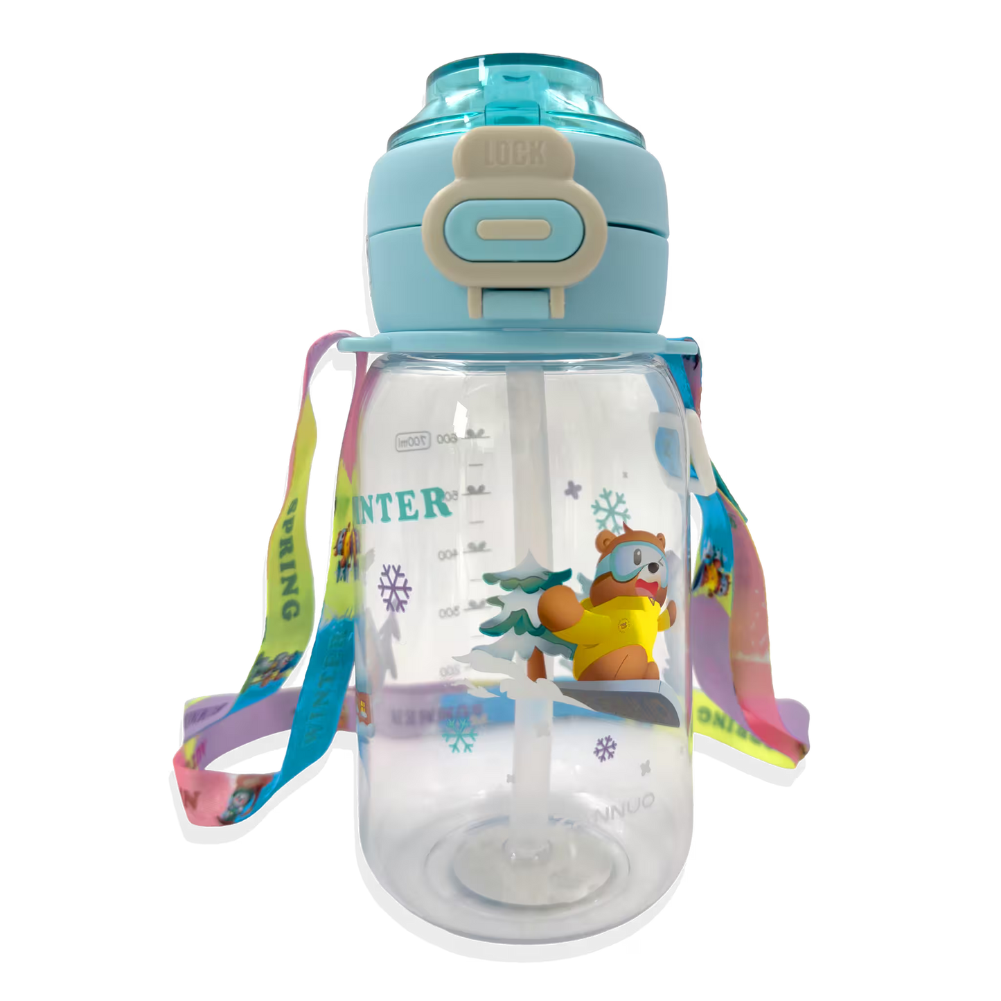 Termo Osos Estaciones 700 ml con Doble Sistema de Toma - Directo o con Pitillo