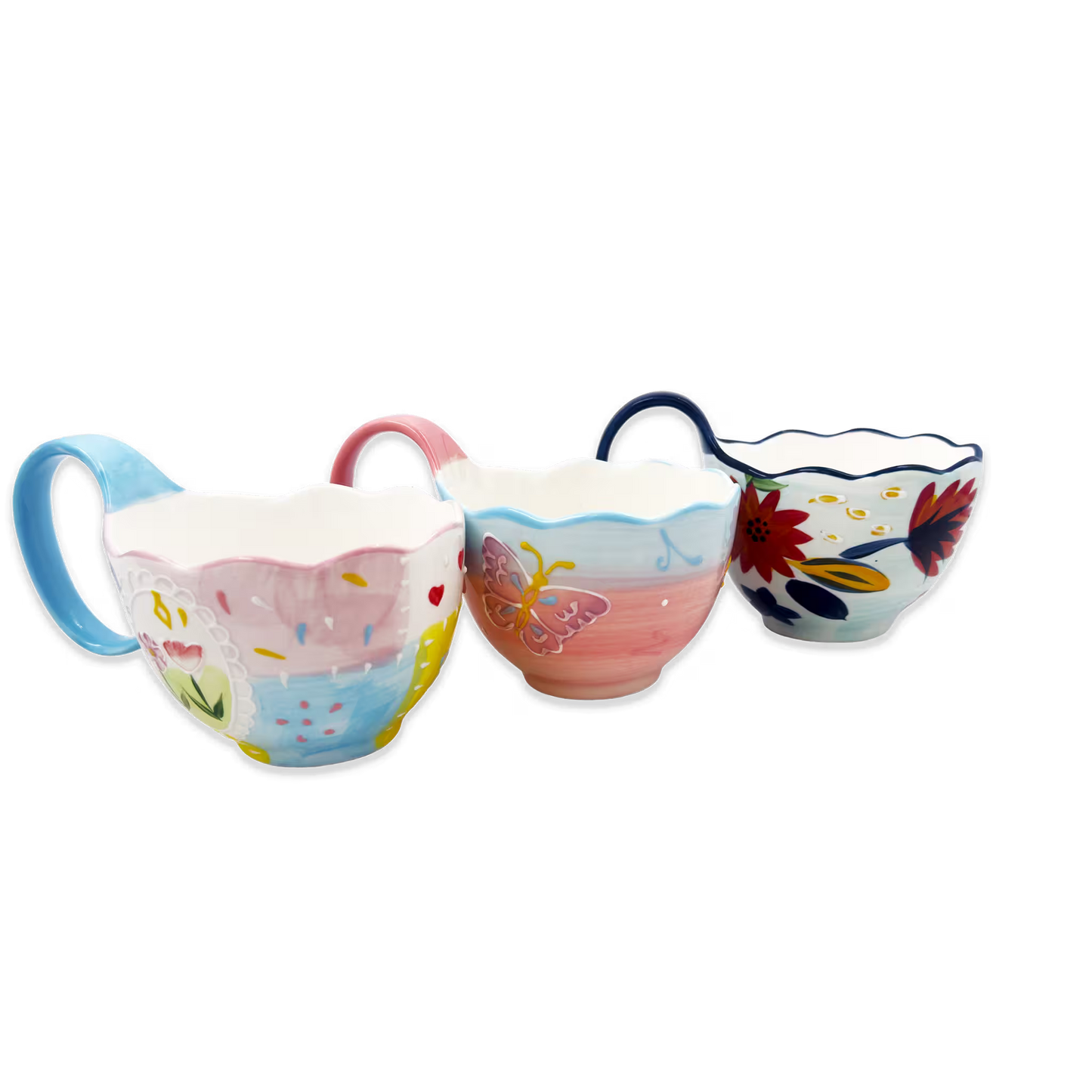 Mug Grande de Porcelana Pintado a Mano | Capacidad 500ml AZUL