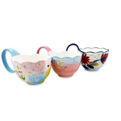 Mug Grande de Porcelana Pintado a Mano | Capacidad 500ml AZUL
