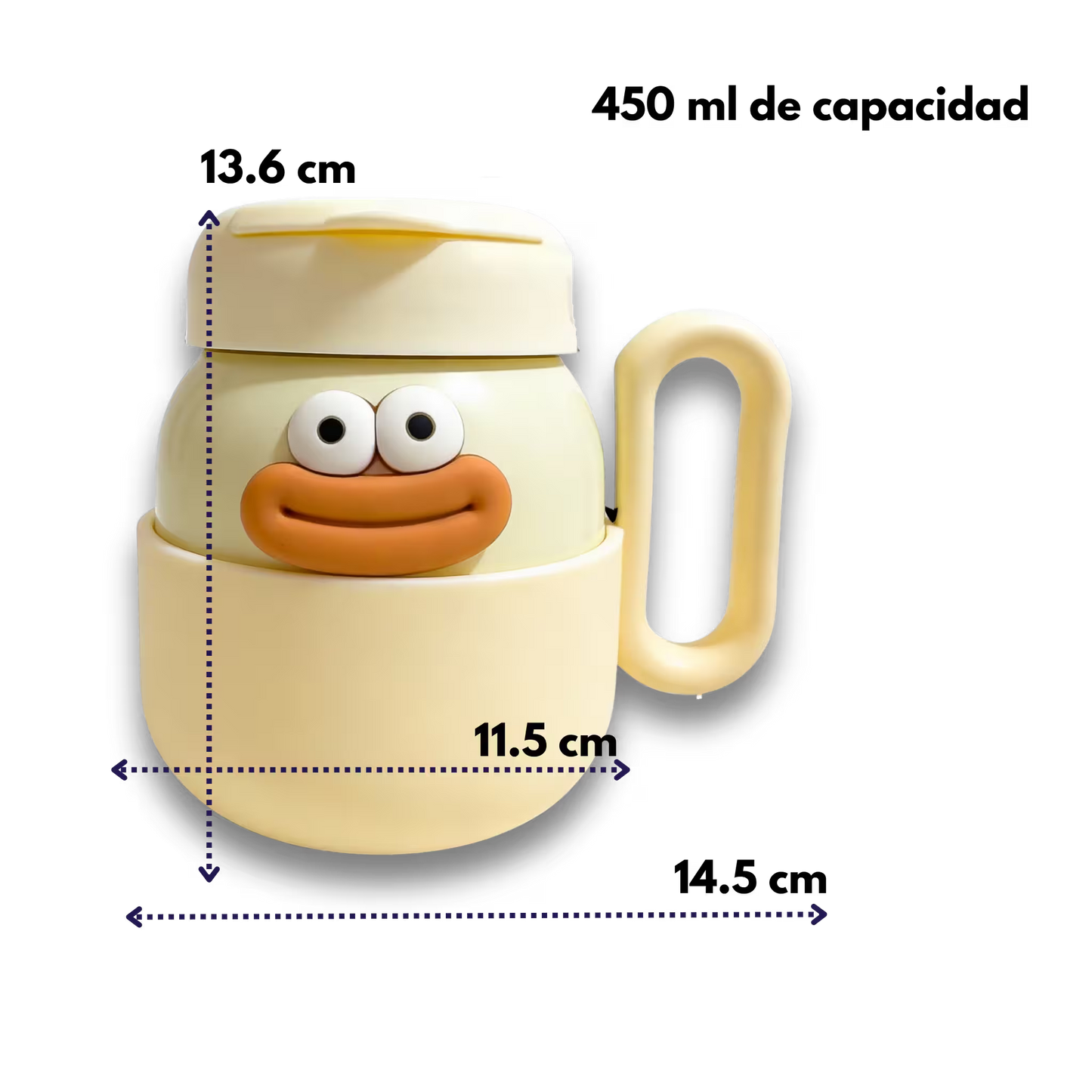 Taza Térmica 'Smile' 450ml con Filtro de Infusión - Interior Acero Inoxidable Premium