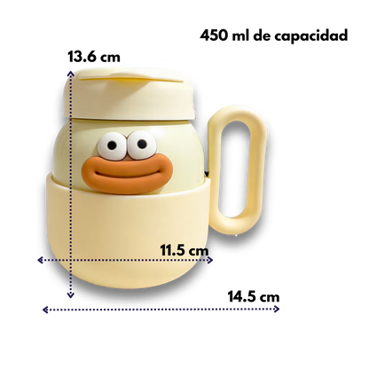 Taza Térmica 'Smile' 450ml con Filtro de Infusión - Interior Acero Inoxidable Premium