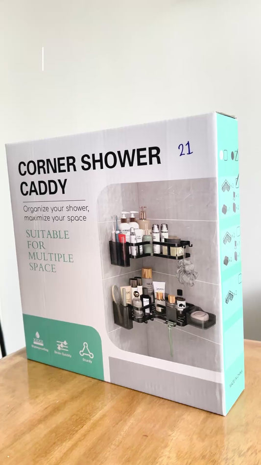 Organizador de Ducha Esquinero| Diseño Minimalista Sin Taladro