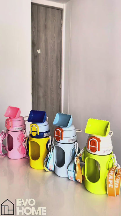 Botella de Agua con Diseño Cute de Carrito – 650 ml